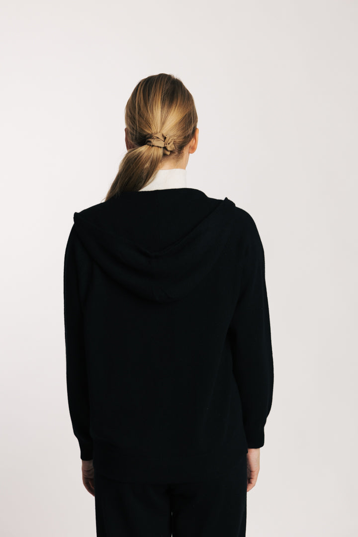 Felpa zip e cappuccio in puro cashmere - Altex Cashmere