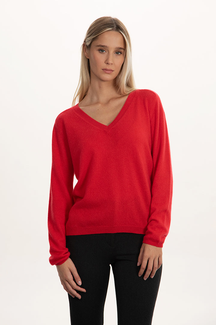 Maglia scollo V 100% cashmere - Altex Cashmere