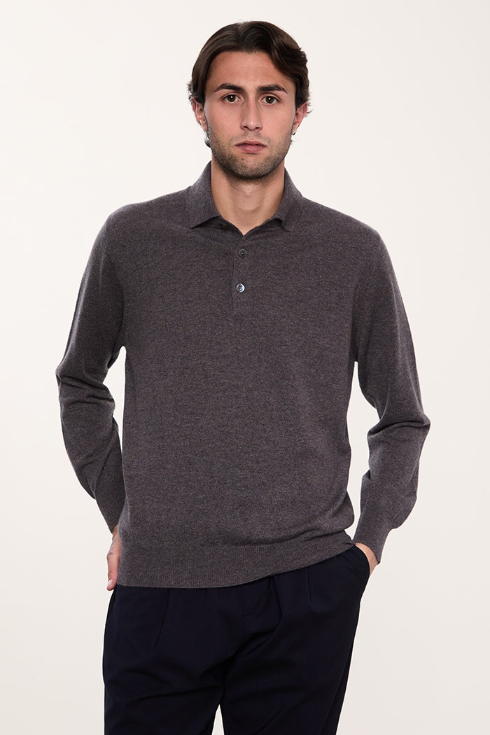 Polo in puro cashmere