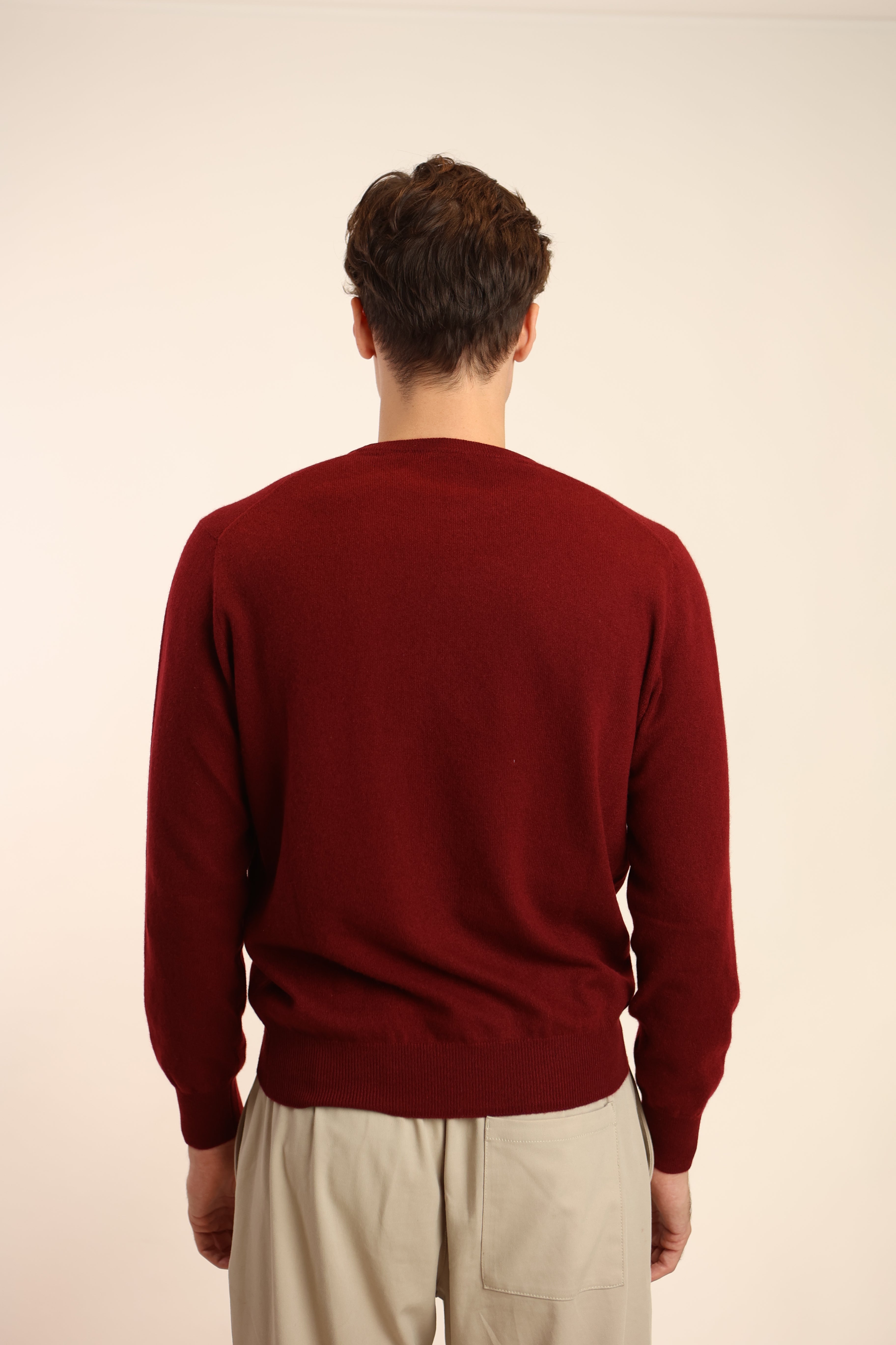 Maglia girocollo 1 filo in puro cashmere - Altex Cashmere