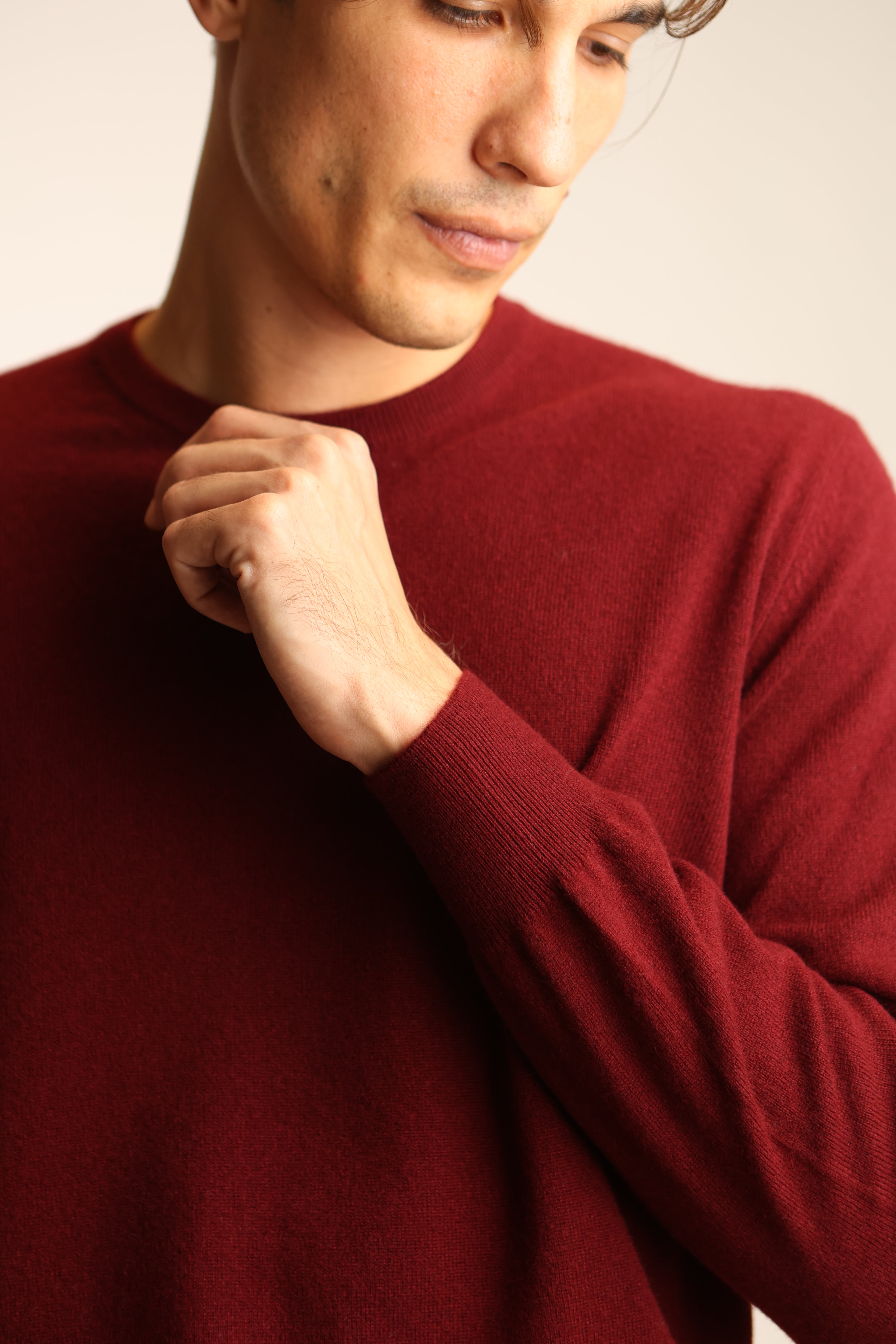 Maglia girocollo 1 filo in puro cashmere - Altex Cashmere