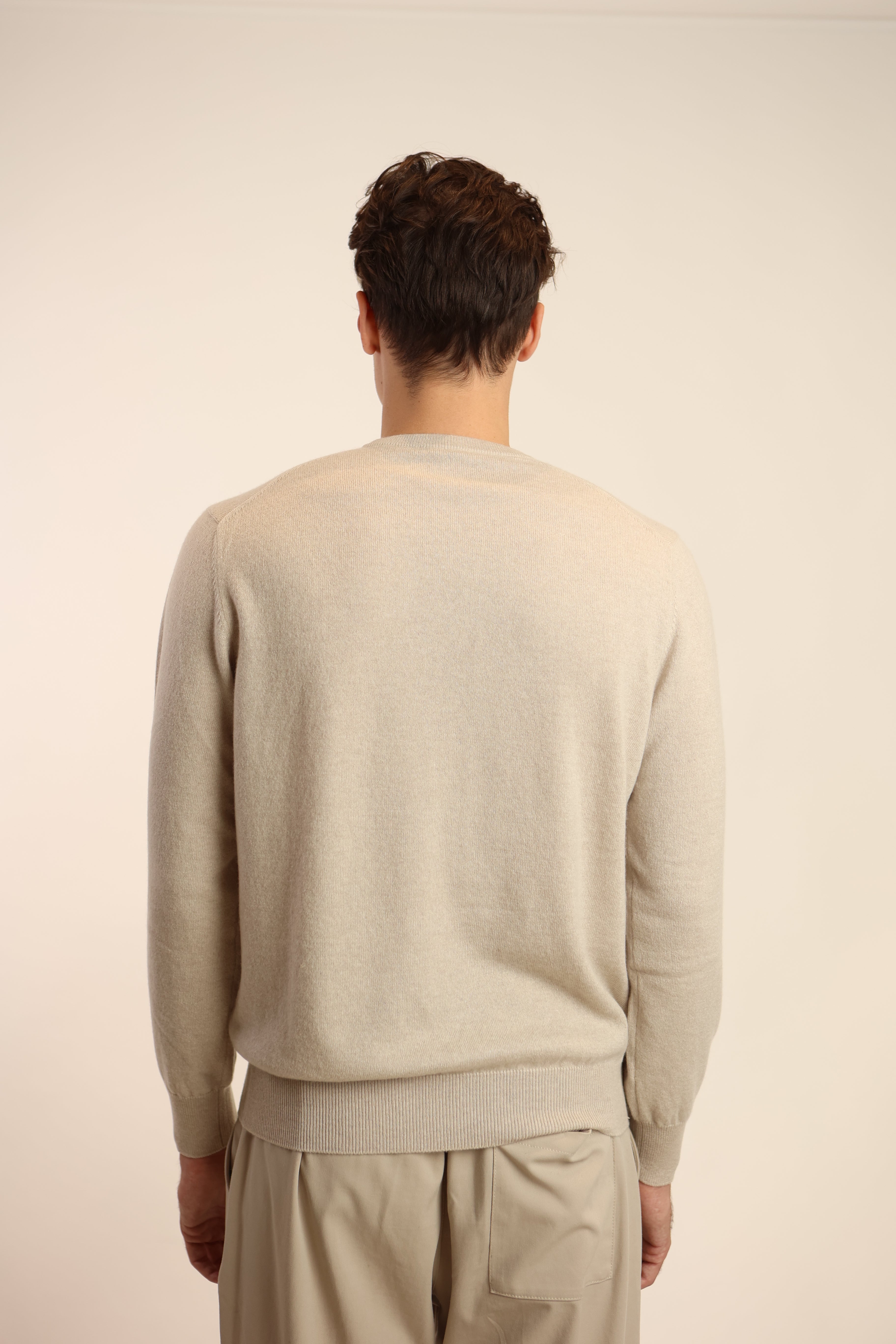 Maglia girocollo 1 filo in puro cashmere - Altex Cashmere