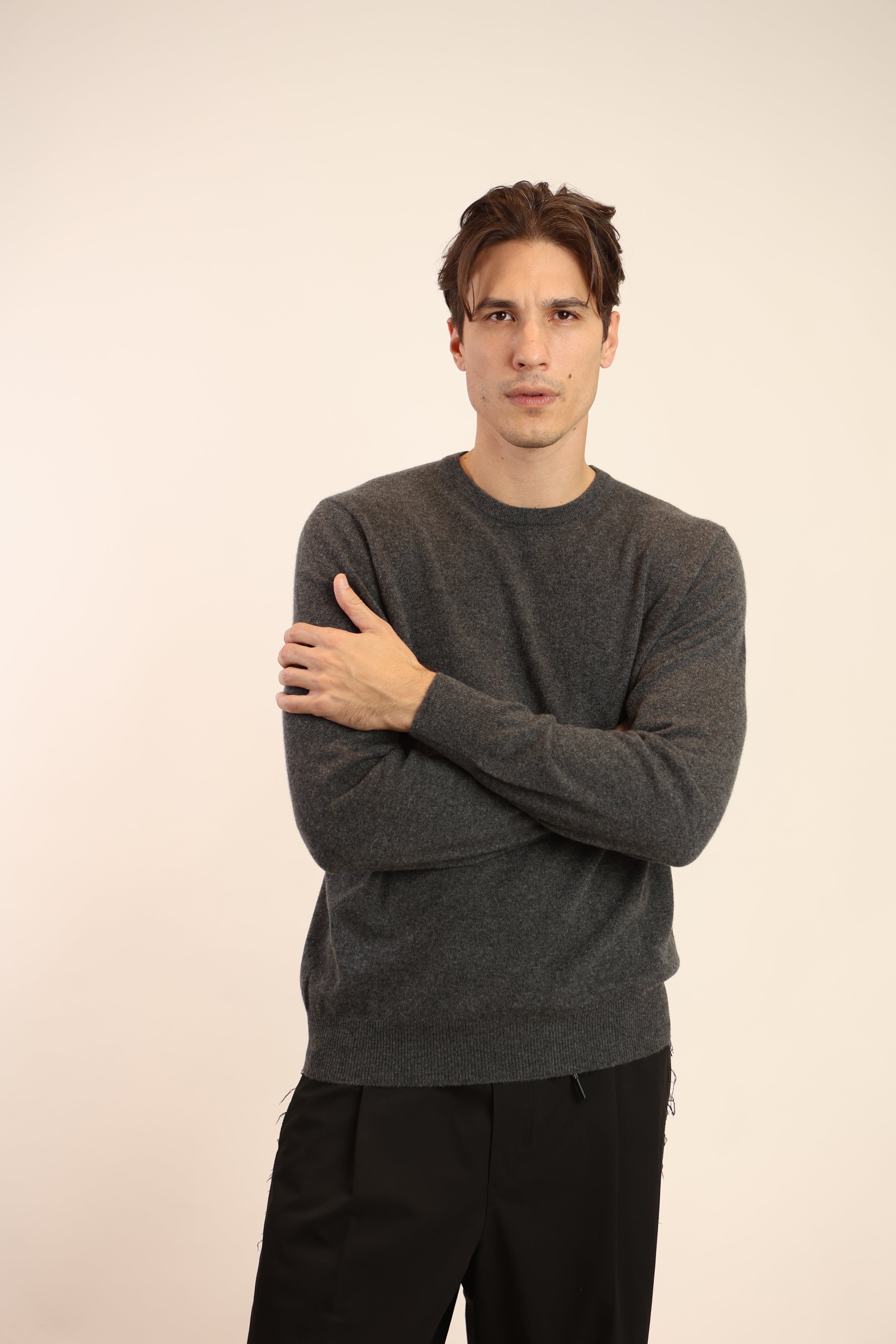 Maglia girocollo 1 filo in puro cashmere - Altex Cashmere