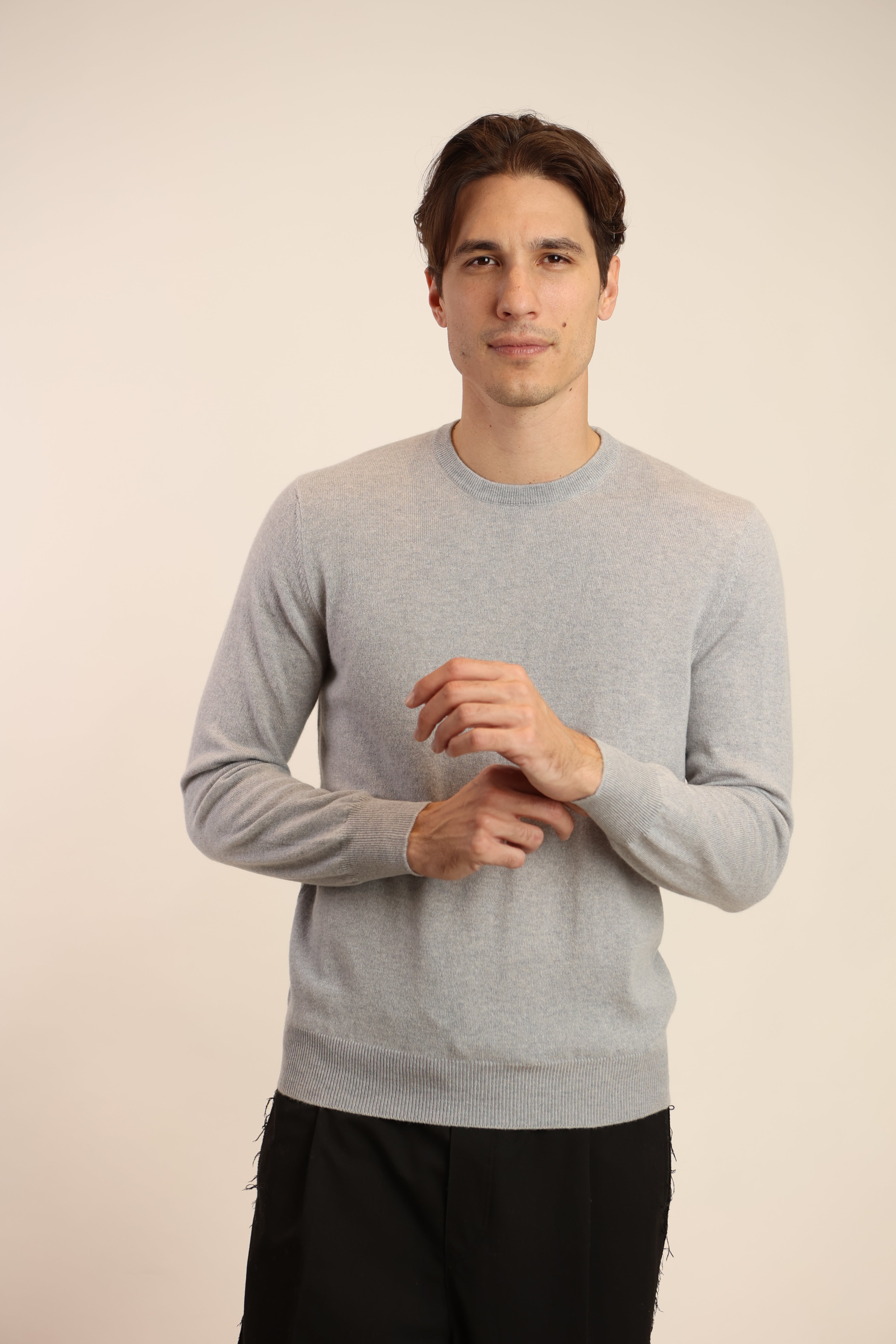Maglia girocollo 1 filo in puro cashmere - Altex Cashmere
