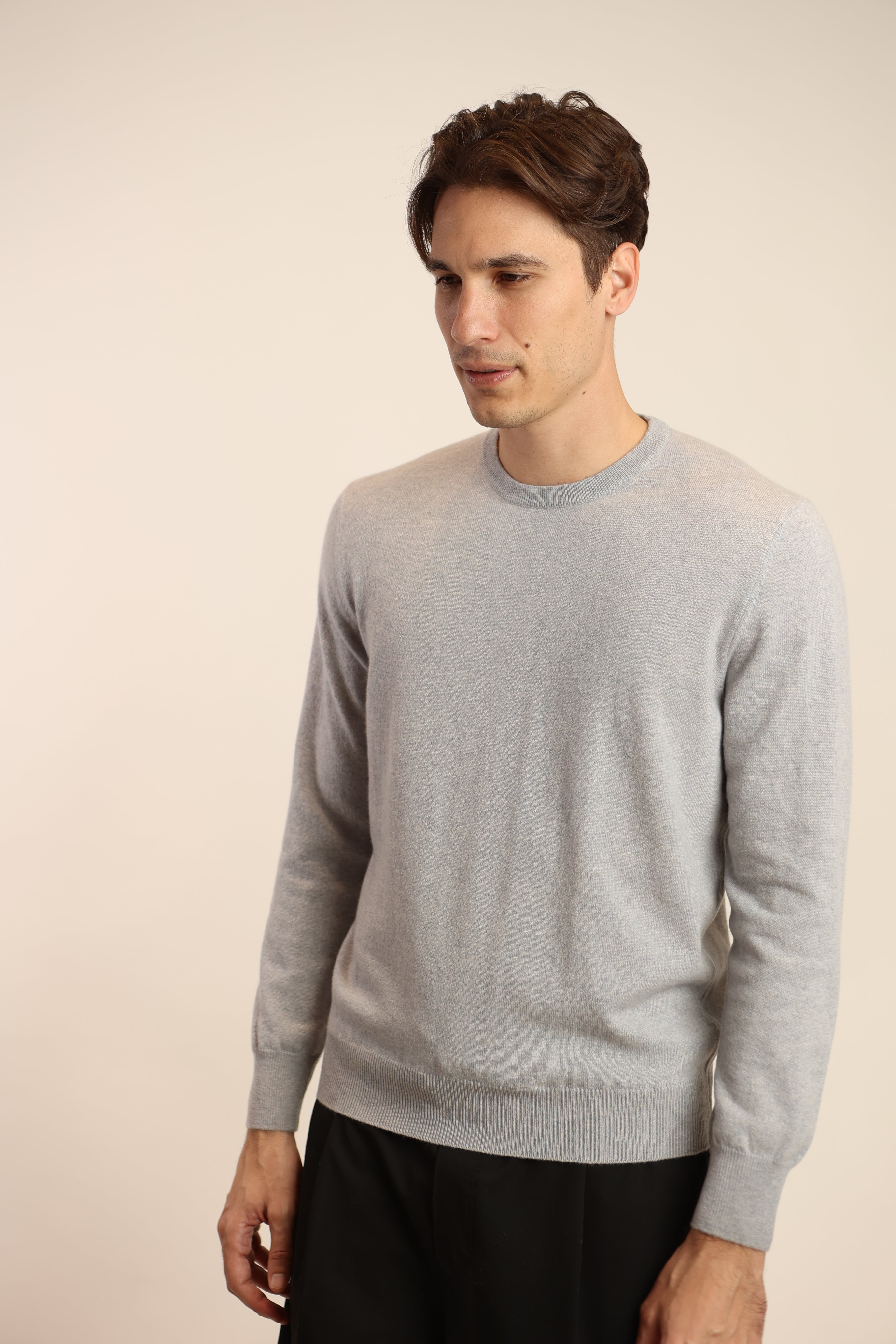 Maglia girocollo 1 filo in puro cashmere - Altex Cashmere