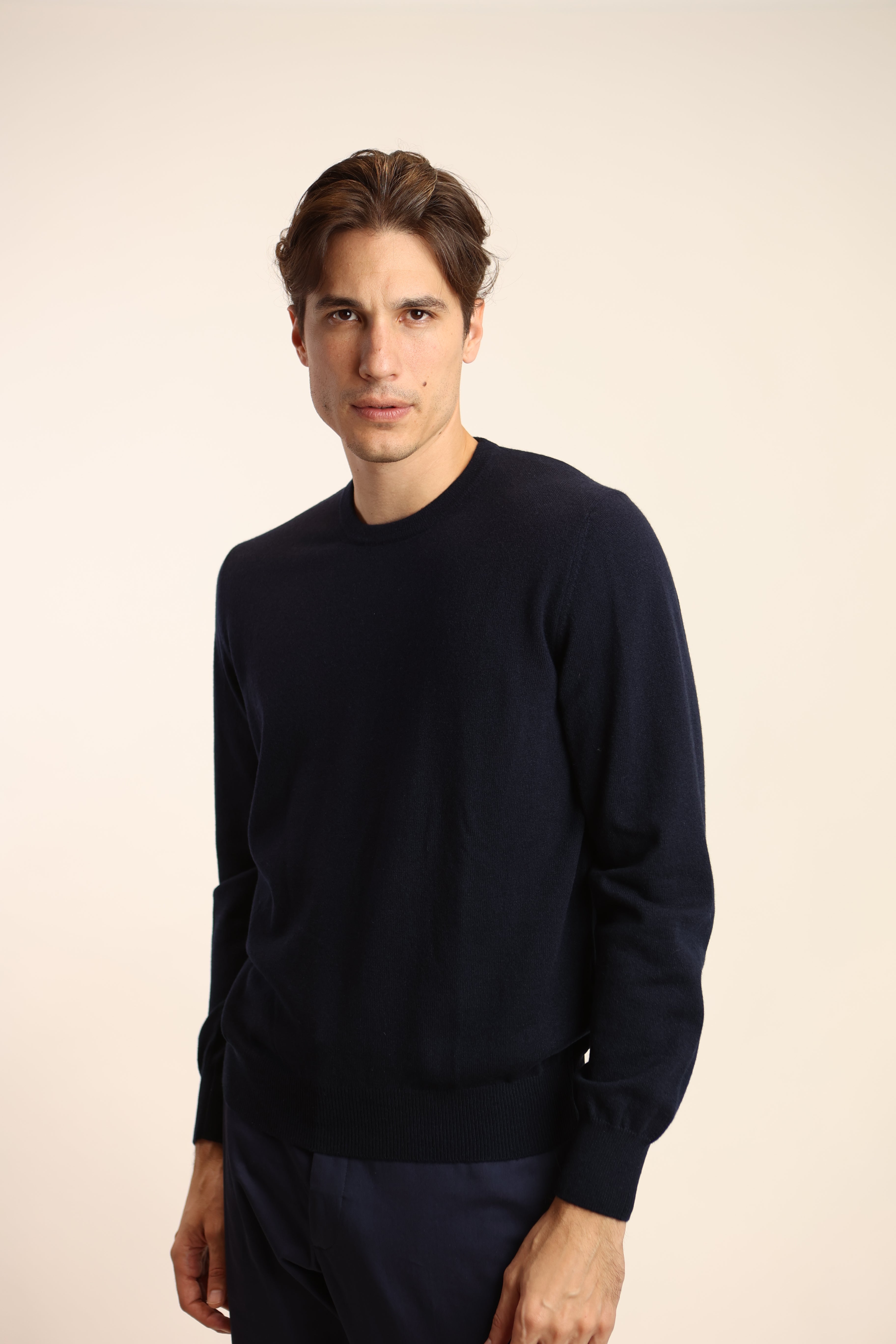 Maglia girocollo 1 filo in puro cashmere - Altex Cashmere