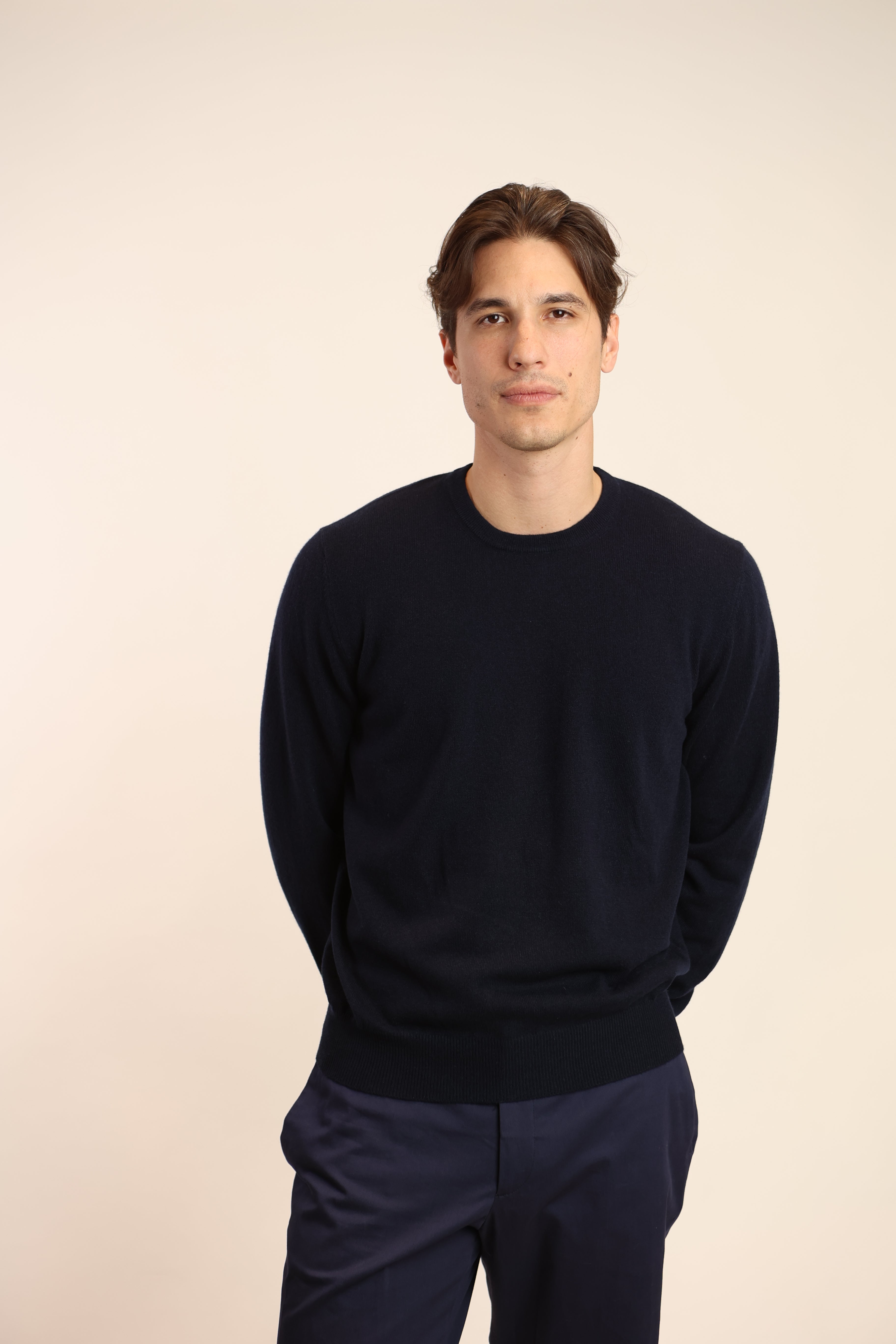 Maglia girocollo 1 filo in puro cashmere - Altex Cashmere