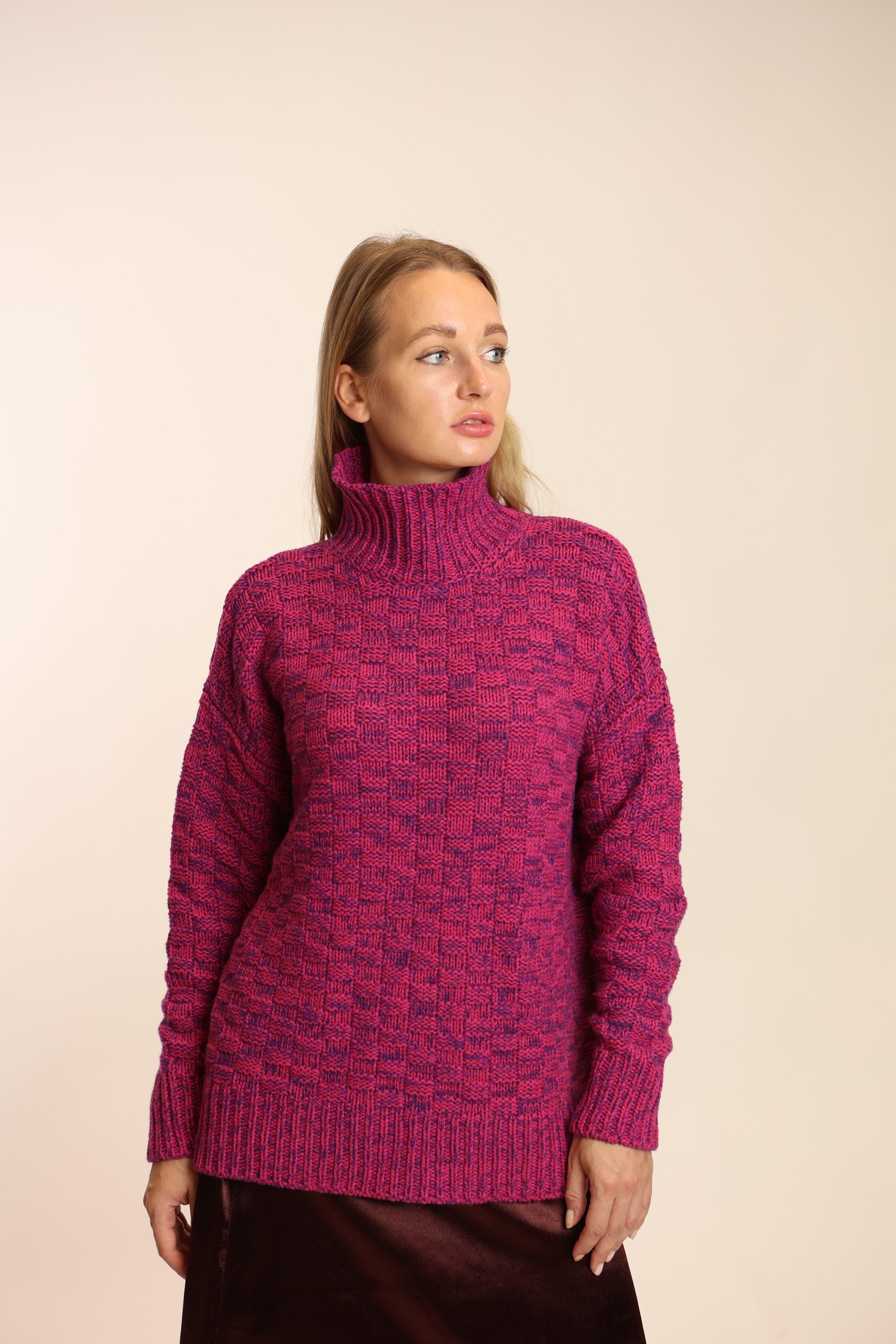 Lupetto Damier eco cashmere - Altex Cashmere