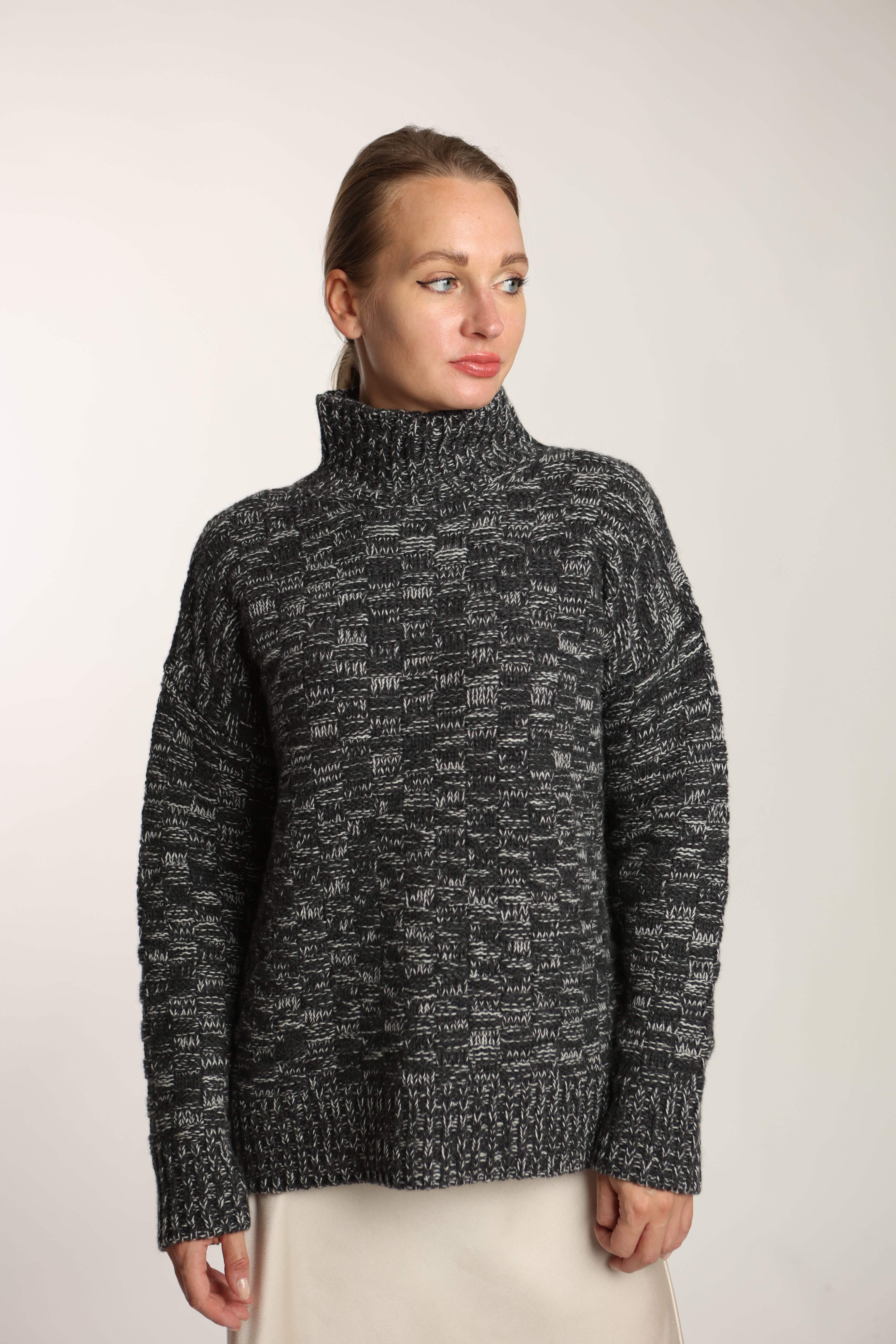 Lupetto Damier eco cashmere - Altex Cashmere