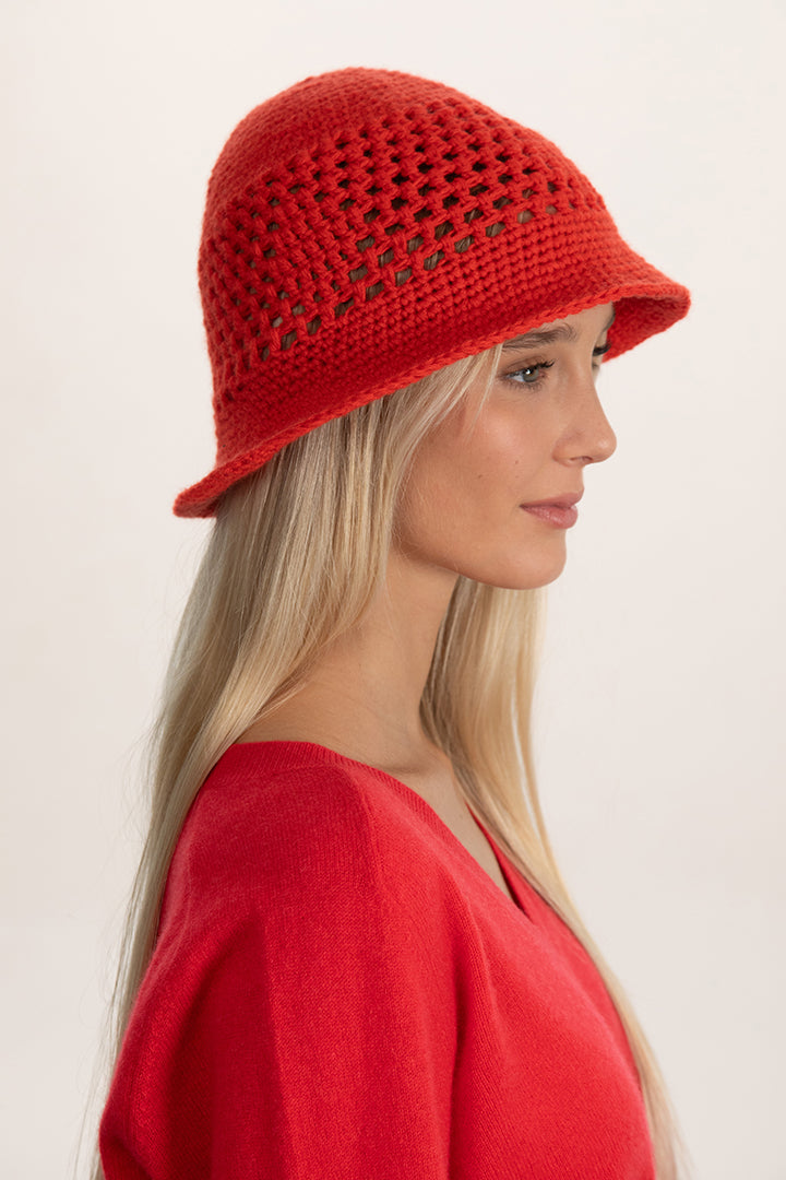 Cappello traforato puro cashmere - Altex Cashmere