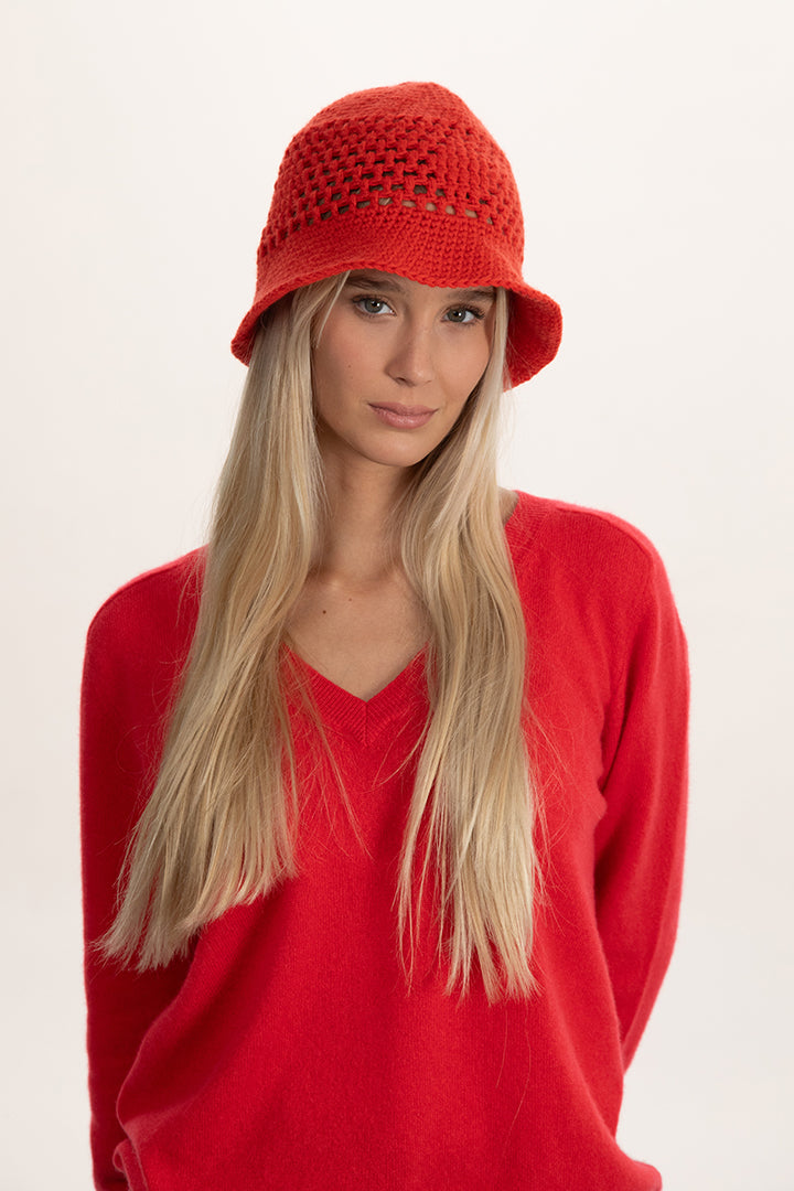 Cappello traforato puro cashmere - Altex Cashmere
