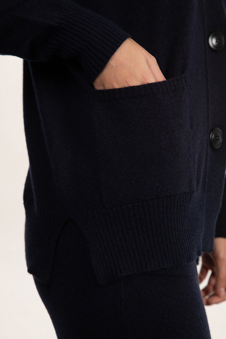 Cardigan scollo a V in puro cashmere - Altex Cashmere