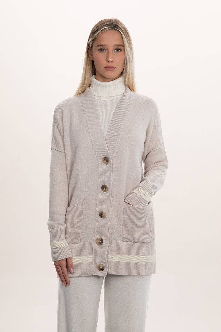 Cardigan lungo misto cashmere - Altex Cashmere