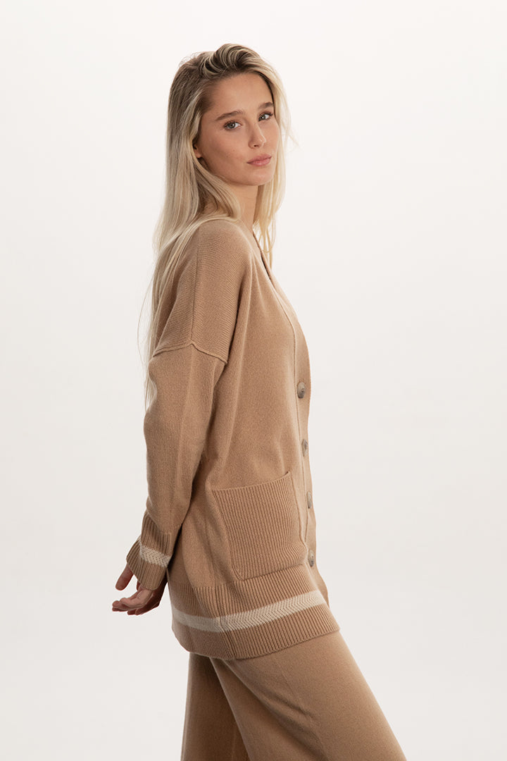 Cardigan lungo misto cashmere - Altex Cashmere