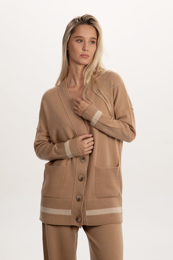 Cardigan lungo misto cashmere - Altex Cashmere