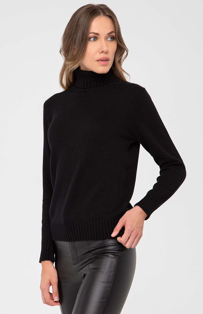 Maglione collo alto doppio filo 100% cashmere - Altex Cashmere