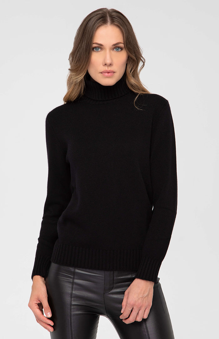 Maglione collo alto doppio filo 100% cashmere - Altex Cashmere