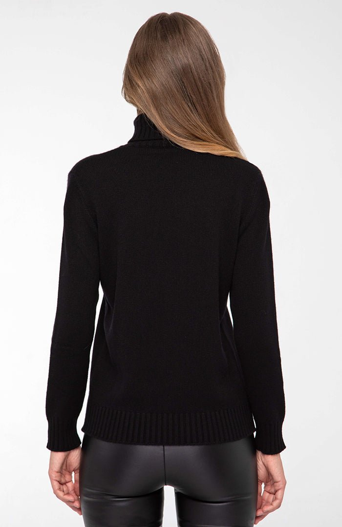 Maglione collo alto doppio filo 100% cashmere - Altex Cashmere