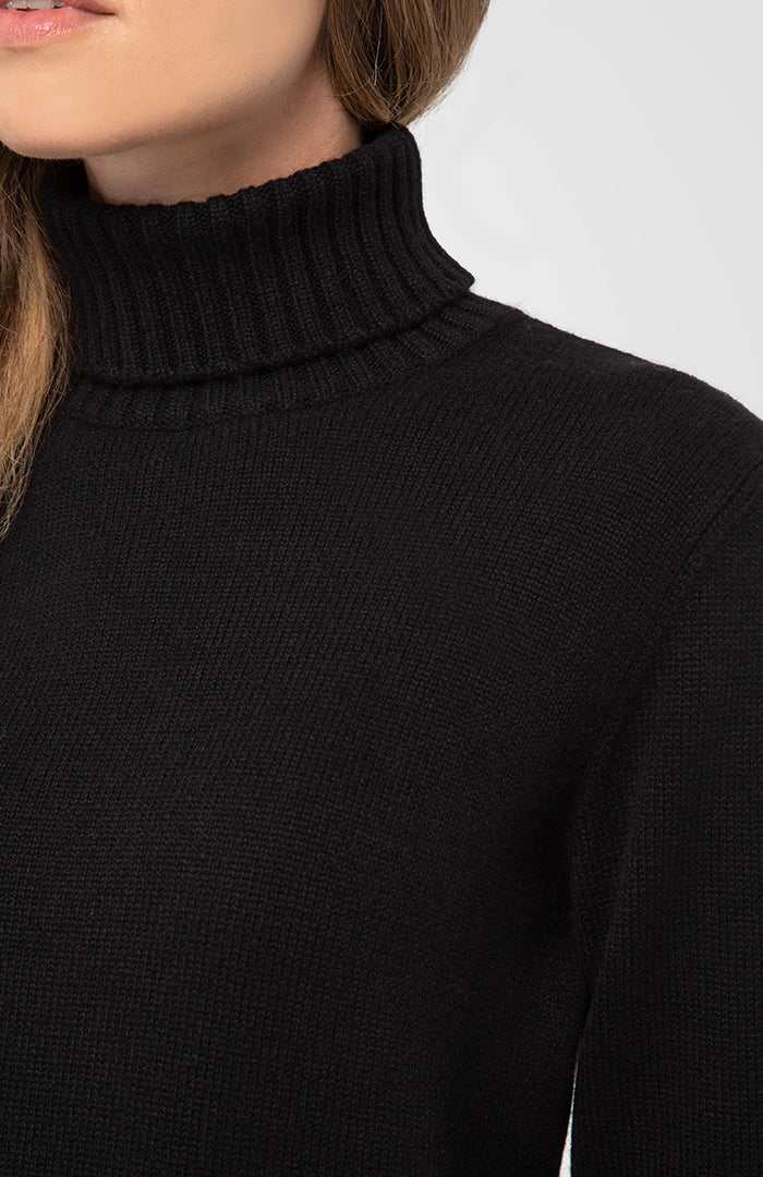 Maglione collo alto doppio filo 100% cashmere - Altex Cashmere